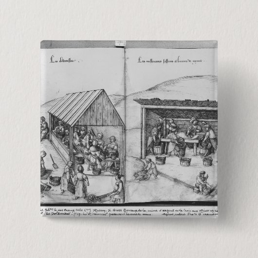Silberbergwerk von La Croix-Zusatz-Bergwerken, Button (Vorderseite)