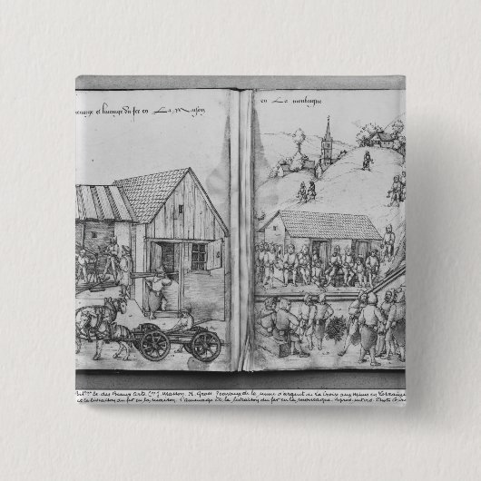 Silberbergwerk von La Croix-Zusatz-Bergwerken, Button (Vorderseite)
