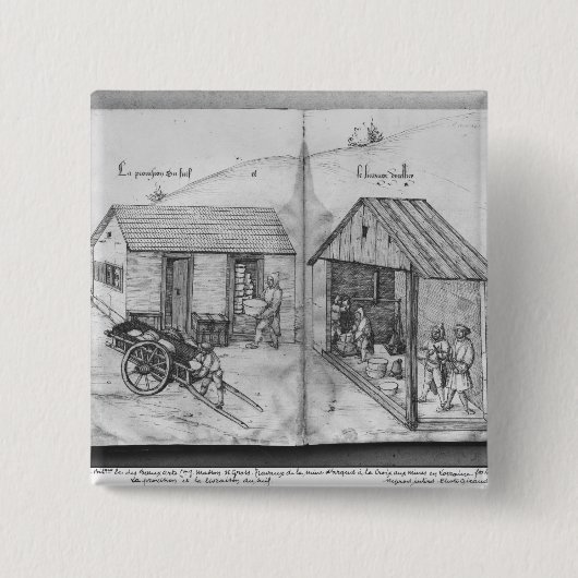 Silberbergwerk von La Croix-Zusatz-Bergwerken, Button (Vorderseite)