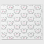 Silberberry-Rot-Hochzeit Geschenkpapier (Flach)