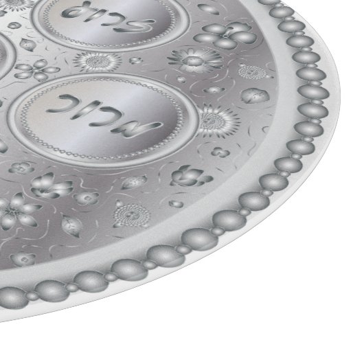 Silberbesatz Schneidebrett (Ecke)