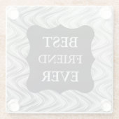 Silberbestes FRIEND-Design Glasuntersetzer (Rückseite)