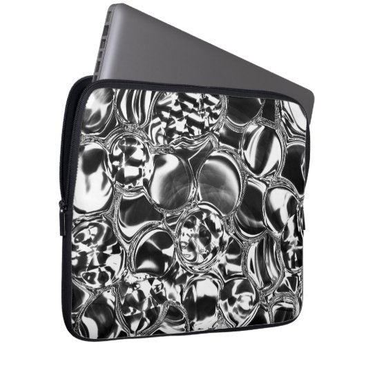 Silberblasen mit Glas- oder Metalltönchen Laptopschutzhülle (Vorne Rechts)