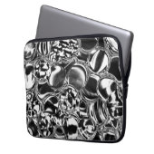 Silberblasen mit Glas- oder Metalltönchen Laptopschutzhülle (Vorderseite Links)
