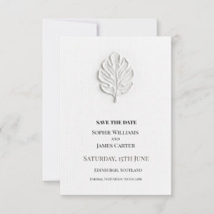 Silberblatt-Hochzeit Save The Date