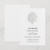 Silberblatt-Hochzeit Save The Date (Vorne/Hinten)