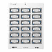 Silberblätter: Blühende Blüten Rücksendeadressen-A Adressaufkleber (Vorne)