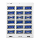 Silberblätter: Blühende Blüten Rücksendeadressen-A Adressaufkleber (Vorne)