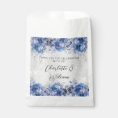 Silberblaue Flora Dankeschön für Hochzeit Geschenktütchen (Vorderseite)