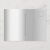 Silberblaue formelle Hochzeit Einladungspostkarte (Rückseite)