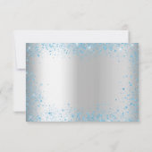 Silberblaue Glitzern aus Quinceanera Save The Date (Rückseite)