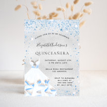 Silberblaue Glitzern aus Quinceanera tragen elegan