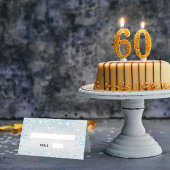 Silberblaue Glitzern Platzkarte