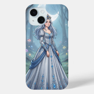 Silberblaue Prinzessin im Wald Case-Mate iPhone Hülle