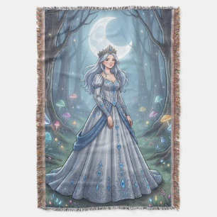 Silberblaue Prinzessin im Wald Decke