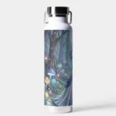 Silberblaue Prinzessin im Wald Trinkflasche (Vorne)
