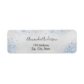 Silberblaue Rücksendeadresse (Vorne)