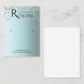 Silberblaue Schmuckschmuckanzeige für Weißer Glitz Visitenkarte (Vorne/Hinten)