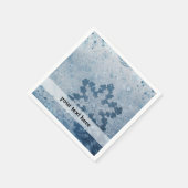 Silberblaue Schneeflocken Serviette (Ecke)