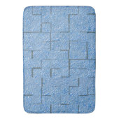 Silberblaue Textur mit Mosaikeffekt und Relief Badematte (Vorderseite Vertikal)