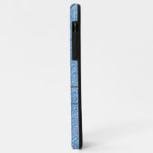 Silberblaue Textur mit Mosaikeffekt und Relief Case-Mate iPhone Hülle (Hinten/Links)