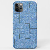 Silberblaue Textur mit Mosaikeffekt und Relief Case-Mate iPhone Hülle (Rückseite)