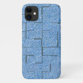 Silberblaue Textur mit Mosaikeffekt und Relief Case-Mate iPhone Hülle (Rückseite)