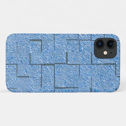 Silberblaue Textur mit Mosaikeffekt und Relief Case-Mate iPhone Hülle (Rückseite (Horizontal))