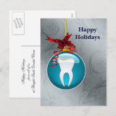 Silberblaue Zentist-Weihnachtskarten Feiertagspostkarte (Vorne/Hinten)