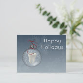 Silberblaue Zentist-Weihnachtskarten Feiertagspostkarte (Stehend Vorderseite)