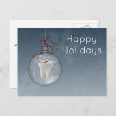 Silberblaue Zentist-Weihnachtskarten Feiertagspostkarte (Vorne/Hinten)