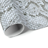 Silberblauer Anaconda Exotische Snakeskin Geschenkpapier (Rolleneckpunkt)