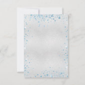 Silberblauer Glitzer Dankeschön Karte (Rückseite)
