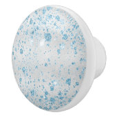 Silberblauer Glitzer elegant Keramikknauf (Rechts)