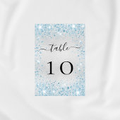 Silberblauer Glitzer Glitzern glamourös Tischnummer