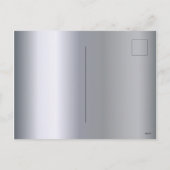 Silberblauer Glitzer Weihnachten Party Einladung (Rückseite)