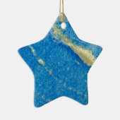 Silberblaues verschmolzenes Glas Keramik Ornament (Rechts)
