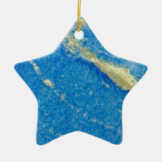 Silberblaues verschmolzenes Glas Keramik Ornament (Vorne)