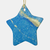 Silberblaues verschmolzenes Glas Keramik Ornament (Links)