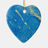 Silberblaues verschmolzenes Glas Keramikornament (Rechts)