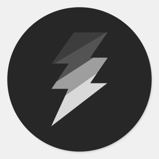 Silberblitz-Donnerschlag Runder Aufkleber (Vorderseite)