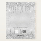 Silberblume Glitzer Rosa Planer (Rückseite)