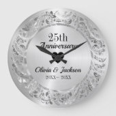 Silberblume Große Wanduhr (Vorderseite)