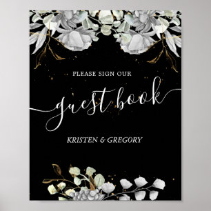 Silberblumen-Gästebuch Poster