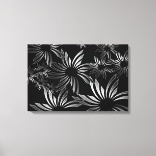 Silberblumen Leinwanddruck