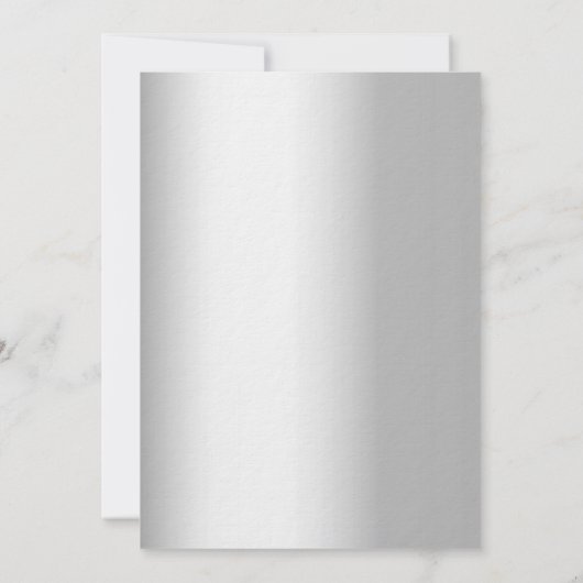 Silberblumen Luxus 25. Hochzeitstag Einladung (Rückseite)