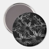 Silberblumen Magnet (Vorderseite/Rückseite)