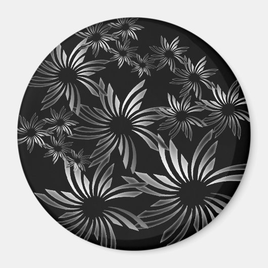 Silberblumen Magnet (Vorne)