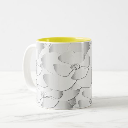 Silberblüte Zweifarbige Tasse (Vorderseite Links)