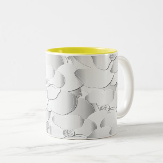 Silberblüte Zweifarbige Tasse (VorderseiteRechts)